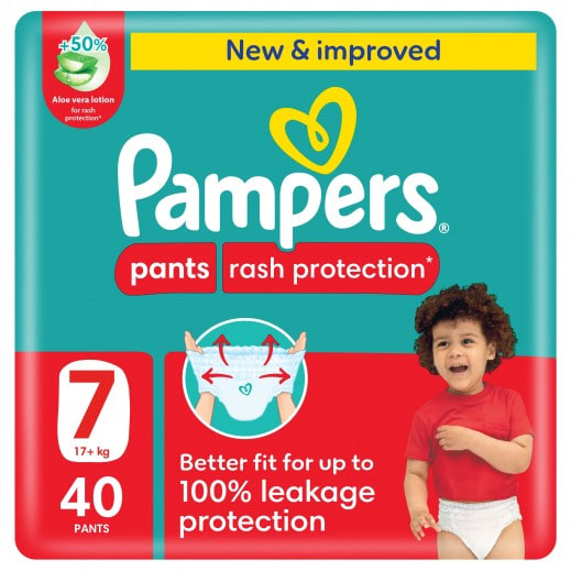 Pampers Rash Protection Pants Size 7 (40 Pieces)