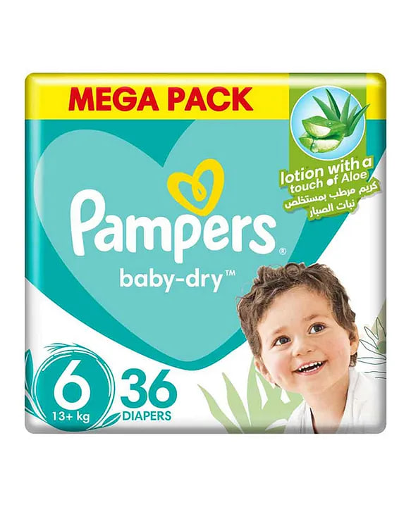 Pampers Baby-Dry Diapers Size 6 (36 Pieces)
